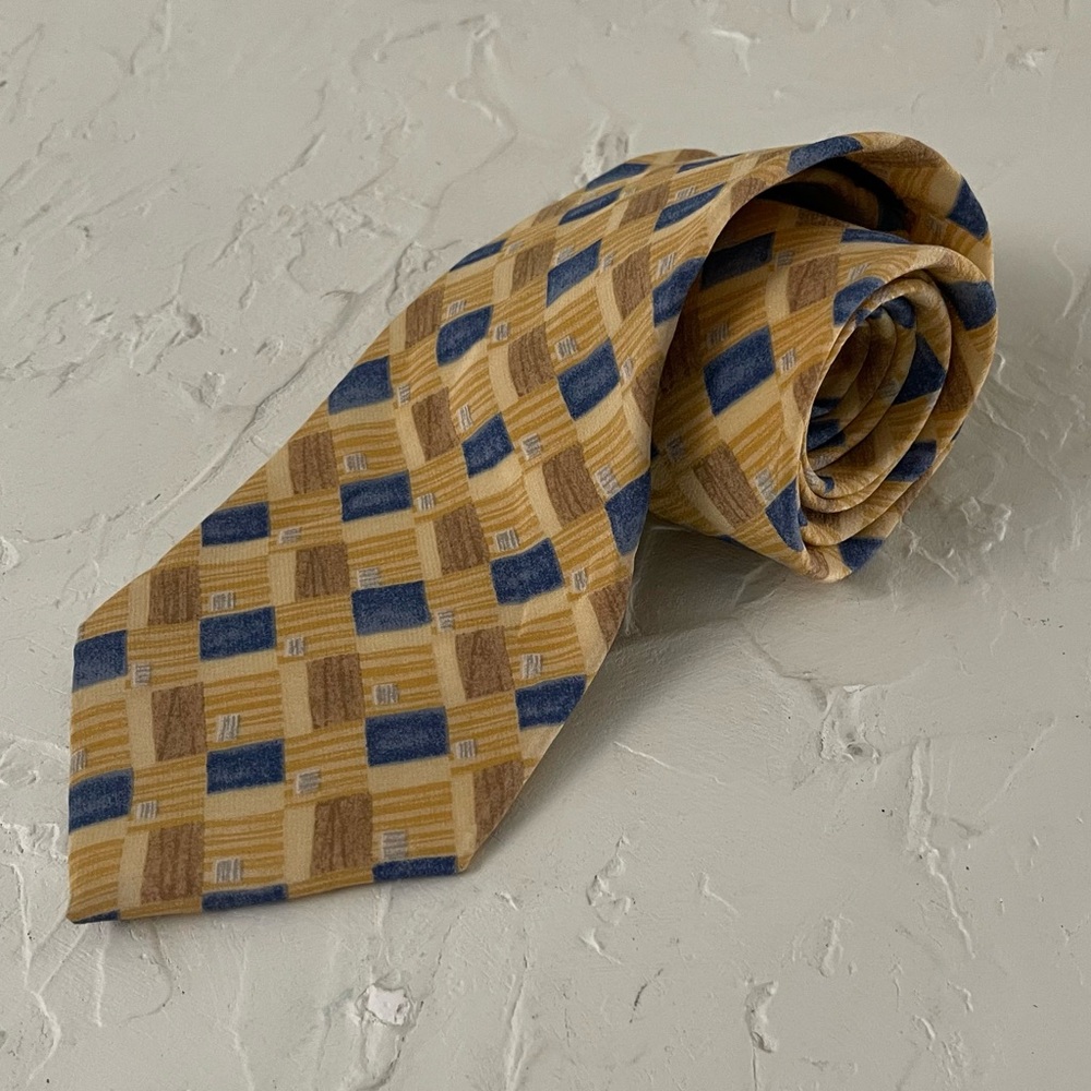 *River Brand by ARROW Men's Geometric Silk Necktie